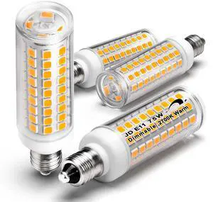 E11 Led Bulbs,JDE11 120V 75W Candelabra Bulbs Equiva Dimmable 2700k | Warm White T3 T4 Mini Base JD E11 Bulb,7W 750lm for Chandeliers,Candelabra,Ceiling Fan, Table Cabinet Lighting,4Pack E11 Led Bulbs,JDE11 120V 75W Candelabra Bulbs Equiva Dimmable 2700k | Warm White T3 T4 Mini Base JD E11 Bulb,7W 750lm for Chandeliers,Candelabra,Ceiling Fan, Table Cabinet Lighting,4Pack