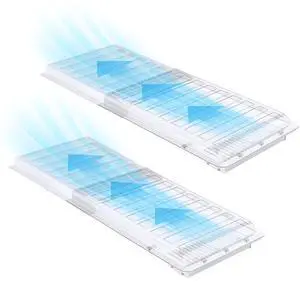 2 Pcs Magnetic Air Vent Extender for Under Furniture, Up to 28" | Upgraded Thick PET Material, Deflectors For Home Floor, Fits 10 to 12 Inch Registers, Extends Up to 28 Inch Long 2 Pcs Magnetic Air Vent Extender for Under Furniture, Up to 28" | Upgraded Thick PET Material, Deflectors For Home Floor, Fits 10 to 12 Inch Registers, Extends Up to 28 Inch Long