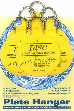 Flatirons Adhesive Plate Hanger Set (6-2 Inch Hangers) Flatirons Adhesive Plate Hanger Set (6-2 Inch Hangers)