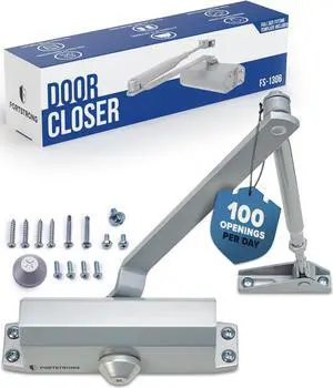 Automatic Door Closer (Silver), FS-1306 Residential Hydraulic Auto Door Closer, Grade 3 Self Closing Spring Hinge, UL Listed & ADA Soft Closers No Slam, for Home & Interior Garage Doors Closure Automatic Door Closer (Silver), FS-1306 Residential Hydraulic Auto Door Closer, Grade 3 Self Closing Spring Hinge, UL Listed & ADA Soft Closers No Slam, for Home & Interior Garage Doors Closure
