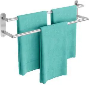 Towel Rack for Bathroom, Double Towel Bar 24Inch, Stainless Steel Bathroom Towel Holder, Double Towel Hanger Wall Mounted Towel Rod, Bathroom Towel Rack(Brushed Nickel) Towel Rack for Bathroom, Double Towel Bar 24Inch, Stainless Steel Bathroom Towel Holder, Double Towel Hanger Wall Mounted Towel Rod, Bathroom Towel Rack(Brushed Nickel)