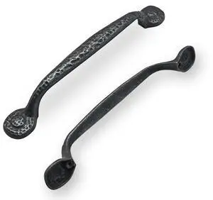 10 Pack Rustic Black Hammered Cabinet Pulls - Vintage Kitchen Cabinet Hardware, 5 Inch (128mm) Hole Center 10 Pack Rustic Black Hammered Cabinet Pulls - Vintage Kitchen Cabinet Hardware, 5 Inch (128mm) Hole Center