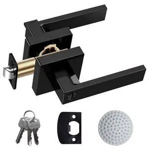 Matte Black Door Handle Heavy Duty, Keyed Alike Entry Door Lever | Door Knobs with Lock and Key, Square Door Lever for Bedroom, Bathroom and Front Door Matte Black Door Handle Heavy Duty, Keyed Alike Entry Door Lever | Door Knobs with Lock and Key, Square Door Lever for Bedroom, Bathroom and Front Door