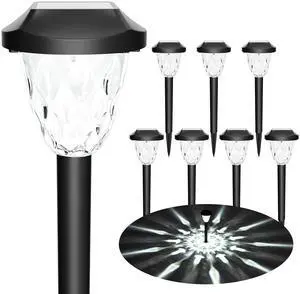 Solar Pathway Lights, 8 Pack Outdoor Waterproof | Elegant pattern auto on/off dusk to dawn. Perfect for yard, garden, walkway, driveway, lawn. 8-pack landscape set Solar Pathway Lights, 8 Pack Outdoor Waterproof | Elegant pattern auto on/off dusk to dawn. Perfect for yard, garden, walkway, driveway, lawn. 8-pack landscape set