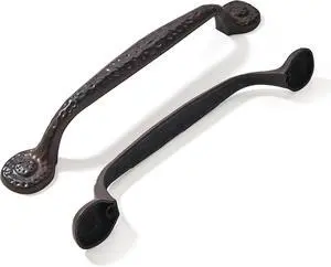 10 Pack Rustic Iron Cabinet Hardware - 6 Inch (152mm) Hole Center Antique Hammered Pulls for Drawers 10 Pack Rustic Iron Cabinet Hardware - 6 Inch (152mm) Hole Center Antique Hammered Pulls for Drawers