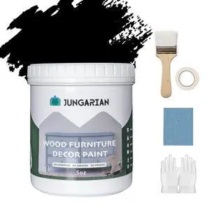 Furniture Paint Kit 5oz with Tools - Water-based & Low Odor No Sanding No Priming- Matte Finish Indoor Outdoor Wood Paint for Cabinets, Doors, Tables and Dressers - Black Furniture Paint Kit 5oz with Tools - Water-based & Low Odor No Sanding No Priming- Matte Finish Indoor Outdoor Wood Paint for Cabinets, Doors, Tables and Dressers - Black