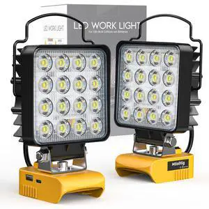 2Pcs Cordless LED Work Light Compatible with Dewalt 20V Battery, 112W 11200 Lumens Underhood Work Light Tool Gifts for Men, with USB & Type-C Charging Port Emergency for Workshop, Garage 2Pcs Cordless LED Work Light Compatible with Dewalt 20V Battery, 112W 11200 Lumens Underhood Work Light Tool Gifts for Men, with USB & Type-C Charging Port Emergency for Workshop, Garage