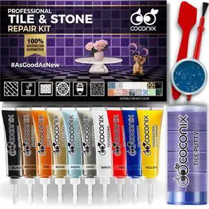 Tile & Stone Repair Kit | Fix Cracks, Chips, and Scratches on Bathtubs, Tile and Stone Floors, Walls, and Counters | Easy Application with Kneadable Putty Tile & Stone Repair Kit | Fix Cracks, Chips, and Scratches on Bathtubs, Tile and Stone Floors, Walls, and Counters | Easy Application with Kneadable Putty