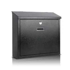 Mail Boxes with Key Lock,Locking Mailbox Wall Mounted,Security Mailbox with Lock and Key,Large Capacity,Steel Cover Metal Postbox for House,14.2X 4X 12.6 Inch, Black Mail Boxes with Key Lock,Locking Mailbox Wall Mounted,Security Mailbox with Lock and Key,Large Capacity,Steel Cover Metal Postbox for House,14.2X 4X 12.6 Inch, Black