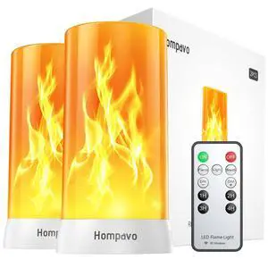 Upgraded Flame Lights with Remote, Timer, 4-Mode Rechargeable | Waterproof LED Battery Operated Flameless Candles, Pillar Flickering Lanterns for Room Patio Wedding Party Halloween Decor, 2 Upgraded Flame Lights with Remote, Timer, 4-Mode Rechargeable | Waterproof LED Battery Operated Flameless Candles, Pillar Flickering Lanterns for Room Patio Wedding Party Halloween Decor, 2