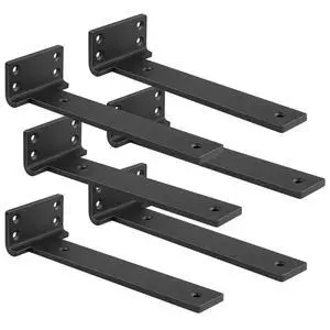 Floating Shelf Brackets 12 inch 6 Pack L Brackets for Floating Shelves Black Metal Heavy Duty Shelf Bracket for DIY Shelving Brackets Decorative with Mounting Hardware Screws Floating Shelf Brackets 12 inch 6 Pack L Brackets for Floating Shelves Black Metal Heavy Duty Shelf Bracket for DIY Shelving Brackets Decorative with Mounting Hardware Screws