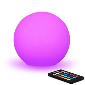 6-inch RGB Color-Changing LED Globe Orb Light w/Remote, Mood Lamp Kids Night Light, 16 Dimmable Colors & 4 Modes, Battery & AC Adapter Power, Home Bedroom Patio Pool Decorative Lighting 6-inch RGB Color-Changing LED Globe Orb Light w/Remote, Mood Lamp Kids Night Light, 16 Dimmable Colors & 4 Modes, Battery & AC Adapter Power, Home Bedroom Patio Pool Decorative Lighting