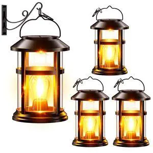 Solar Lanterns Outdoor Waterproof with Wall Mount Kit, Upgraded Brighter Hanging Solar Lights for Outside, Auto On/Off Solar Powered Lantern for Garden Yard Patio Porch Decor, Gift for Mom Solar Lanterns Outdoor Waterproof with Wall Mount Kit, Upgraded Brighter Hanging Solar Lights for Outside, Auto On/Off Solar Powered Lantern for Garden Yard Patio Porch Decor, Gift for Mom