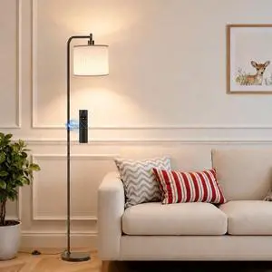 Floor Lamp for Living Room, Tall Standing Lamp with Linen Shade | Dimmable with Remote Control, 3 Color Temperatures, 9W LED Bulb Included, Ideal for Bedroom, Office and Reading Corner Floor Lamp for Living Room, Tall Standing Lamp with Linen Shade | Dimmable with Remote Control, 3 Color Temperatures, 9W LED Bulb Included, Ideal for Bedroom, Office and Reading Corner