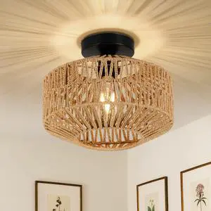 Boho Light Fixtures Ceiling Mount,Mini Rattan Chandelier Light Fixture with Dimmable LED Bulb,Hand Woven Ceiling Light Fixtures Flush Mount for Hallway Bedroom Kitchen Entryway Living Room Boho Light Fixtures Ceiling Mount,Mini Rattan Chandelier Light Fixture with Dimmable LED Bulb,Hand Woven Ceiling Light Fixtures Flush Mount for Hallway Bedroom Kitchen Entryway Living Room
