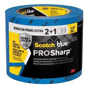 PROSharp Painter's Tape 1.5 Inch Wide, 3 Rolls | 1.41 in x 60 yd, Blue Paint Tape, Protects Surfaces and Removes Easily, Edge-Lock Tape for Indoor and Outdoor Use PROSharp Painter's Tape 1.5 Inch Wide, 3 Rolls | 1.41 in x 60 yd, Blue Paint Tape, Protects Surfaces and Removes Easily, Edge-Lock Tape for Indoor and Outdoor Use