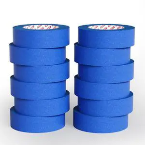Blue Painters Tape 1 Inch x 55 Yards, 12 Rolls, Clean Removal | Crisp Paint Lines, Clean Removal, No Sticky Residue, Easy Application for Walls, Trim, Baseboards & DIY Projects Blue Painters Tape 1 Inch x 55 Yards, 12 Rolls, Clean Removal | Crisp Paint Lines, Clean Removal, No Sticky Residue, Easy Application for Walls, Trim, Baseboards & DIY Projects