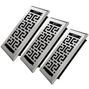 Floor Register 4x10, 3 Pack Heavy Duty Walkable Steel Floor Covers Adjustable Control Lever Thicker 2mm Metal Decorative HVAC Vent Cover for Home Floor Floor Register 4x10, 3 Pack Heavy Duty Walkable Steel Floor Covers Adjustable Control Lever Thicker 2mm Metal Decorative HVAC Vent Cover for Home Floor