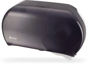 Classic Bath Tissue Dispenser Twin 9", Jumbo Bath Tissue Holder for Bathroom, Dual-Roll System, Break-Resistant Plastic, 3.25" Core, 12" × 19" × 5.25", Pearl Black Classic Bath Tissue Dispenser Twin 9", Jumbo Bath Tissue Holder for Bathroom, Dual-Roll System, Break-Resistant Plastic, 3.25" Core, 12" × 19" × 5.25", Pearl Black
