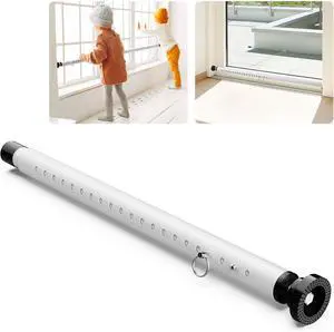 Sliding Door Security Bar,17-50 Inch | Adjustable Heavy Duty sliding glass door security bar with Rubber Tips for Windows, Home, Apartment & Travel (White) Sliding Door Security Bar,17-50 Inch | Adjustable Heavy Duty sliding glass door security bar with Rubber Tips for Windows, Home, Apartment & Travel (White)