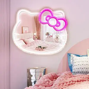 Anime Hello Kit Mirror with Light Neon Signs for Wall Decor, Teen Girl GiftMakeup Mirror neon Sign Room Decor (14.6 * 12.2 inch) Anime Hello Kit Mirror with Light Neon Signs for Wall Decor, Teen Girl GiftMakeup Mirror neon Sign Room Decor (14.6 * 12.2 inch)