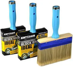 King Origin Deck Stain Brush, 3 Pack Thick Paint Brush 4" 5" 6" | for Faster Coverage, Threaded Handle for Extension Pole, Stain Brushes for Wood, Deck, Walls, Fences King Origin Deck Stain Brush, 3 Pack Thick Paint Brush 4" 5" 6" | for Faster Coverage, Threaded Handle for Extension Pole, Stain Brushes for Wood, Deck, Walls, Fences