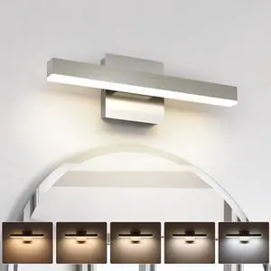 Bathroom Light Fixtures Brushed Nickel Vanity Lights Bar 5cct Dimmable Modern Bath Lighting Fixture Over Mirror Led Vanity Light for Bathroom 15.74 inch ETL Certificated Bathroom Light Fixtures Brushed Nickel Vanity Lights Bar 5cct Dimmable Modern Bath Lighting Fixture Over Mirror Led Vanity Light for Bathroom 15.74 inch ETL Certificated