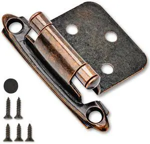 50 Pack 25 Pairs 1/2" Overlay Cabinet Door Hinges - Oil Rubbed Bronze Self Closing Hinges 50 Pack 25 Pairs 1/2" Overlay Cabinet Door Hinges - Oil Rubbed Bronze Self Closing Hinges