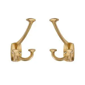 Large Wall Double-Sided Hook 10 Pack Brushed Gold Hook Decorative Heavy Duty Solid Large Coat Hooks for Towel Hanging Coats Robe Triple Coat Hook Three Prong Hook Large Wall Double-Sided Hook 10 Pack Brushed Gold Hook Decorative Heavy Duty Solid Large Coat Hooks for Towel Hanging Coats Robe Triple Coat Hook Three Prong Hook