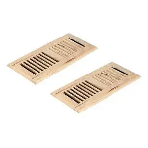 2 Pcs Pack Hickory Floor Register, Drop in, 4x10 Inch, Unfinished 2 Pcs Pack Hickory Floor Register, Drop in, 4x10 Inch, Unfinished