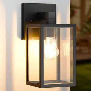 Outdoor Wall Lantern, Waterproof Exterior Wall Sconce Light Fixture, Black Front Door Lamp, Anti-Rust E26 Socket Porch Lighting Outdoor Wall Lantern, Waterproof Exterior Wall Sconce Light Fixture, Black Front Door Lamp, Anti-Rust E26 Socket Porch Lighting