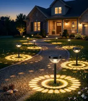 Solar Pathway Lights Outdoor, 8-Pack Adjustable Height LED Lights Outdoor Waterproof IP65 for Garden Landscape, Auto On/Off Solar Powered Yard Lights for Walkway (Warm White) Solar Pathway Lights Outdoor, 8-Pack Adjustable Height LED Lights Outdoor Waterproof IP65 for Garden Landscape, Auto On/Off Solar Powered Yard Lights for Walkway (Warm White)