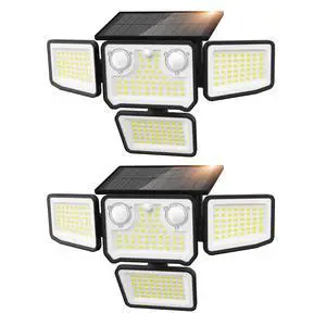 4500LM Solar Lights Outdoor Waterproof, 254 LED Solar Flood Lights Outdoor with 2 Motion Sensor, 4 Heads Security Light for Yard Outside House Garage 2 Pack 4500LM Solar Lights Outdoor Waterproof, 254 LED Solar Flood Lights Outdoor with 2 Motion Sensor, 4 Heads Security Light for Yard Outside House Garage 2 Pack