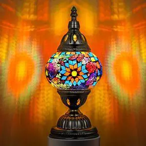 Turkish Mosaic Lamp Stained Glass Table Lamp with Tiffany Style | Handmade Moroccan Table Lamp with Bronze Base, Decorative Accent Vintage Lamp for Living Room Bedroom Including LED Bulb Turkish Mosaic Lamp Stained Glass Table Lamp with Tiffany Style | Handmade Moroccan Table Lamp with Bronze Base, Decorative Accent Vintage Lamp for Living Room Bedroom Including LED Bulb