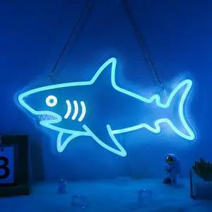 Shark Neon Sign, Dimmable LED Shark Light Animal Wall Decor, Christmas Gift White Elephant Gifts for Boys Men, Bedroom Living Room Man Cave Home Decoration With USB Powered Shark Neon Sign, Dimmable LED Shark Light Animal Wall Decor, Christmas Gift White Elephant Gifts for Boys Men, Bedroom Living Room Man Cave Home Decoration With USB Powered