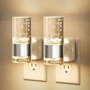 Night Light, Night Lights Plug into Wall, 2 Pack 3000K Warm White | LED Nightlight with Adjustable Brightness, Automatic Night Light Plug in with Light Sensor for Bathroom Hallway Room Decor Night Light, Night Lights Plug into Wall, 2 Pack 3000K Warm White | LED Nightlight with Adjustable Brightness, Automatic Night Light Plug in with Light Sensor for Bathroom Hallway Room Decor