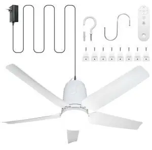 31.5" Gazebo Fans Outdoor Hanging, Canopy Fan with Light 3000-6500K | Portable Plug in Ceiling Fan with Remote, Hook, Great for Gazebo, Canopy, Pop up Tent, Patio 31.5" Gazebo Fans Outdoor Hanging, Canopy Fan with Light 3000-6500K | Portable Plug in Ceiling Fan with Remote, Hook, Great for Gazebo, Canopy, Pop up Tent, Patio