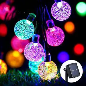 Solar String Lights Outdoor 100 Led 40 Feet Multi-Color Crystal Globe Lights with 8 Lighting Modes, Waterproof Solar Powered Patio Lights for Garden Yard Porch Wedding Party Decoration Solar String Lights Outdoor 100 Led 40 Feet Multi-Color Crystal Globe Lights with 8 Lighting Modes, Waterproof Solar Powered Patio Lights for Garden Yard Porch Wedding Party Decoration