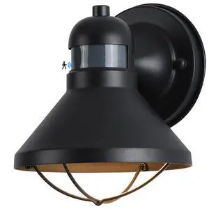 Dusk to Dawn Motion Sensor Outdoor LED Porch Wall Light Fixture | Exterior Barn Lantern Black Farmhouse Sconce Lighting Rustic Wall Mount Lamp for Garage Patio Balcony Entryway Doorway Dusk to Dawn Motion Sensor Outdoor LED Porch Wall Light Fixture | Exterior Barn Lantern Black Farmhouse Sconce Lighting Rustic Wall Mount Lamp for Garage Patio Balcony Entryway Doorway