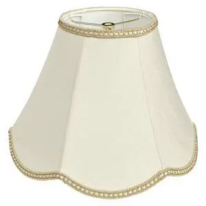 Small Scalloped Lamp shades, 6" x 13" x 9.25" bell shaped Lampshade | Handmade beige DIY Vintage lamp shades for Floor or Table Lamp Small Scalloped Lamp shades, 6" x 13" x 9.25" bell shaped Lampshade | Handmade beige DIY Vintage lamp shades for Floor or Table Lamp