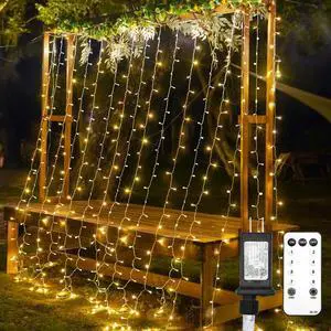 Curtain Lights for Bedroom Backdrop 300 LED Plug in 9.8x9.8ft | Linkable up to 4 Sets,Plug-in Remote, Dimmable, Timer, 8 Modes, Indoor Outdoor Decor for Dorm, Party, Garden, Window Curtain Lights for Bedroom Backdrop 300 LED Plug in 9.8x9.8ft | Linkable up to 4 Sets,Plug-in Remote, Dimmable, Timer, 8 Modes, Indoor Outdoor Decor for Dorm, Party, Garden, Window