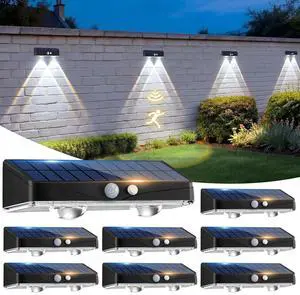Solar Fence Lights Outdoor with Motion Sensor,Fence Lights Solar Powered,IP65 Waterproof,3 Modes LED Solar Lights for Patio,Backyard,Railing,Wall,Nighttime,Party,Pool,8 Pack,Cool White Solar Fence Lights Outdoor with Motion Sensor,Fence Lights Solar Powered,IP65 Waterproof,3 Modes LED Solar Lights for Patio,Backyard,Railing,Wall,Nighttime,Party,Pool,8 Pack,Cool White