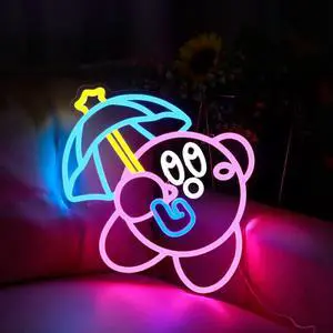 Gaming Neon Sign USB Powered for Game Room Decor, Japanese Anime Neon Sign Dimmable LED Neon Light Sign for Kids Room Man Cave Wall Art Birthday Gift Kirbee 16.1 * 12.8 Inches Gaming Neon Sign USB Powered for Game Room Decor, Japanese Anime Neon Sign Dimmable LED Neon Light Sign for Kids Room Man Cave Wall Art Birthday Gift Kirbee 16.1 * 12.8 Inches