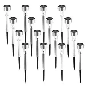 16 Pack Solar Lights Outdoor, Stainless Steel Solar Pathway Lights | Solar Lights Outdoor Waterproof,LED Landscape Lighting Walkway for Landscape/ Patio/Lawn/Yard/Driveway-Cold White 16 Pack Solar Lights Outdoor, Stainless Steel Solar Pathway Lights | Solar Lights Outdoor Waterproof,LED Landscape Lighting Walkway for Landscape/ Patio/Lawn/Yard/Driveway-Cold White