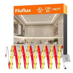 COB LED Strip Lights Neutral White 3500K, 24V DC Premium Tape Light with Strong 3M VHB Tape, CRI 95, UL Listed, Cuttable, Dimmable, for Living Room, Stairs, Shelves (NO Power Supply) COB LED Strip Lights Neutral White 3500K, 24V DC Premium Tape Light with Strong 3M VHB Tape, CRI 95, UL Listed, Cuttable, Dimmable, for Living Room, Stairs, Shelves (NO Power Supply)