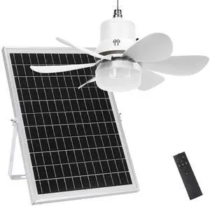 18" Solar Ceiling Fan Light with Battery for Gazebo Patio | Remote Control, Rechargeable, 3 Fan Speeds & 3 Colors Light, for Patio, Canopy Tent, Chicken Coop & Greenhouse 18" Solar Ceiling Fan Light with Battery for Gazebo Patio | Remote Control, Rechargeable, 3 Fan Speeds & 3 Colors Light, for Patio, Canopy Tent, Chicken Coop & Greenhouse