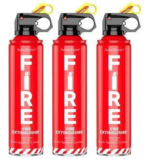 Fire Extinguisher for Home, Car, Kitchen, and Boat 3-Pack, Portable Extinguishing Aerosol Spray Compact A, B, C, K Includes Mounting Brackets for Easy Access Fire Extinguisher for Home, Car, Kitchen, and Boat 3-Pack, Portable Extinguishing Aerosol Spray Compact A, B, C, K Includes Mounting Brackets for Easy Access