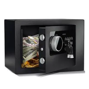 Digital Electronic Money Safe, Steel Security Lock Box with Keypad, Office Hotel Business Jewelry Gun Cash Safe, 0.23 Cubic Feet, 9.06" W x 6.69" D x 6.69" Hblack Digital Electronic Money Safe, Steel Security Lock Box with Keypad, Office Hotel Business Jewelry Gun Cash Safe, 0.23 Cubic Feet, 9.06" W x 6.69" D x 6.69" Hblack