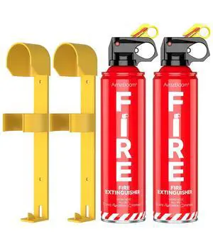 2-Pack Fire Extinguisher Kit,Compact ABCK Spray for Home, Kitchen, Car, Grill | Eco-Friendly, Anti-Reignition | Mounting Bracket 2-Pack Fire Extinguisher Kit,Compact ABCK Spray for Home, Kitchen, Car, Grill | Eco-Friendly, Anti-Reignition | Mounting Bracket