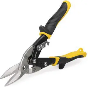 10 inch Aviation Tin Snips, Straight Cut Metal Shears with Non-Slip Tyregrip Handle, Cr-V Steel Blades Shears for Thin Sheet Metal, Aluminum, Gutter & DIY Projects 10 inch Aviation Tin Snips, Straight Cut Metal Shears with Non-Slip Tyregrip Handle, Cr-V Steel Blades Shears for Thin Sheet Metal, Aluminum, Gutter & DIY Projects